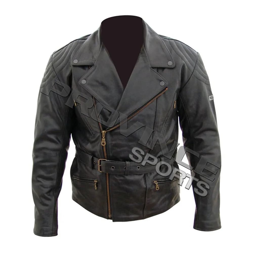 Wholesale Black Leather Motorcycle Jacket