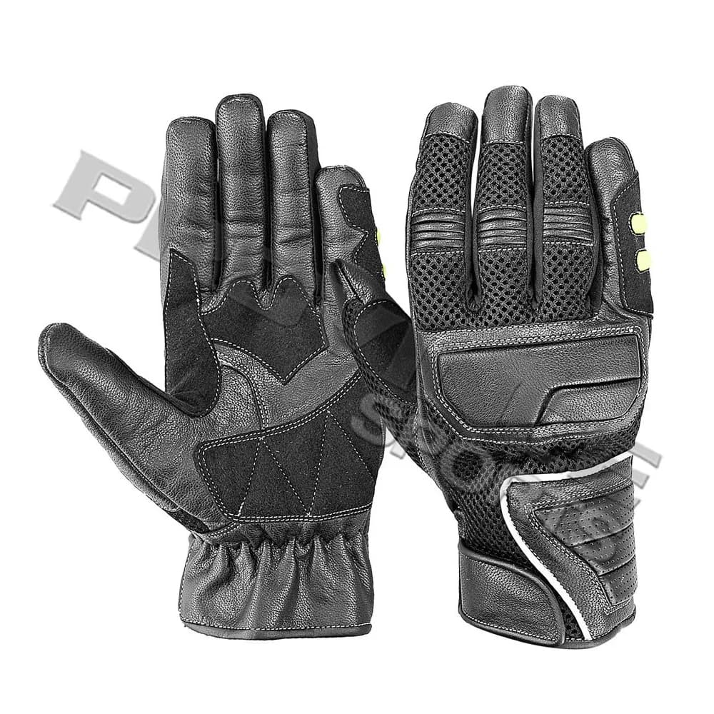 Men's Black Summer Mesh Motorcycle Gloves