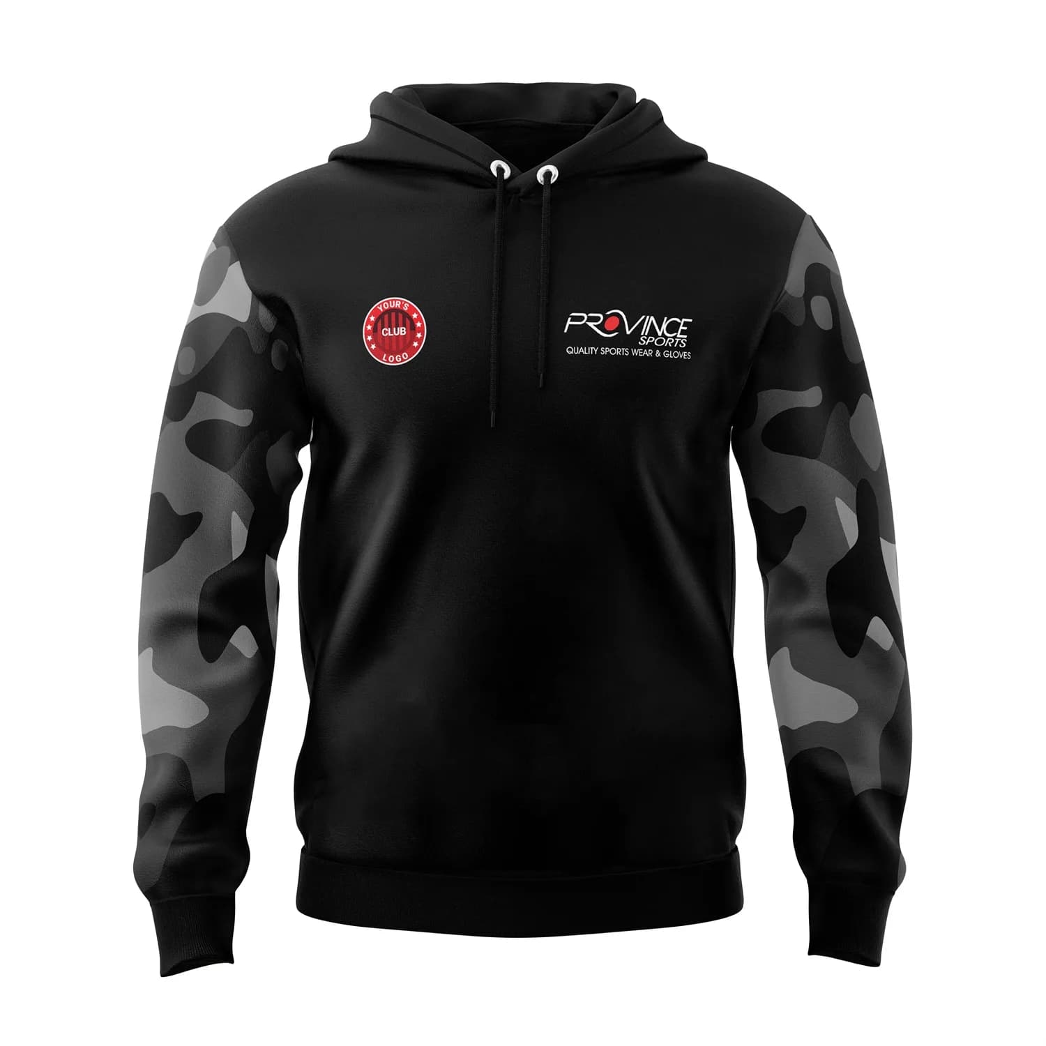 Black Camo Sleeve Sublimated Hoodie