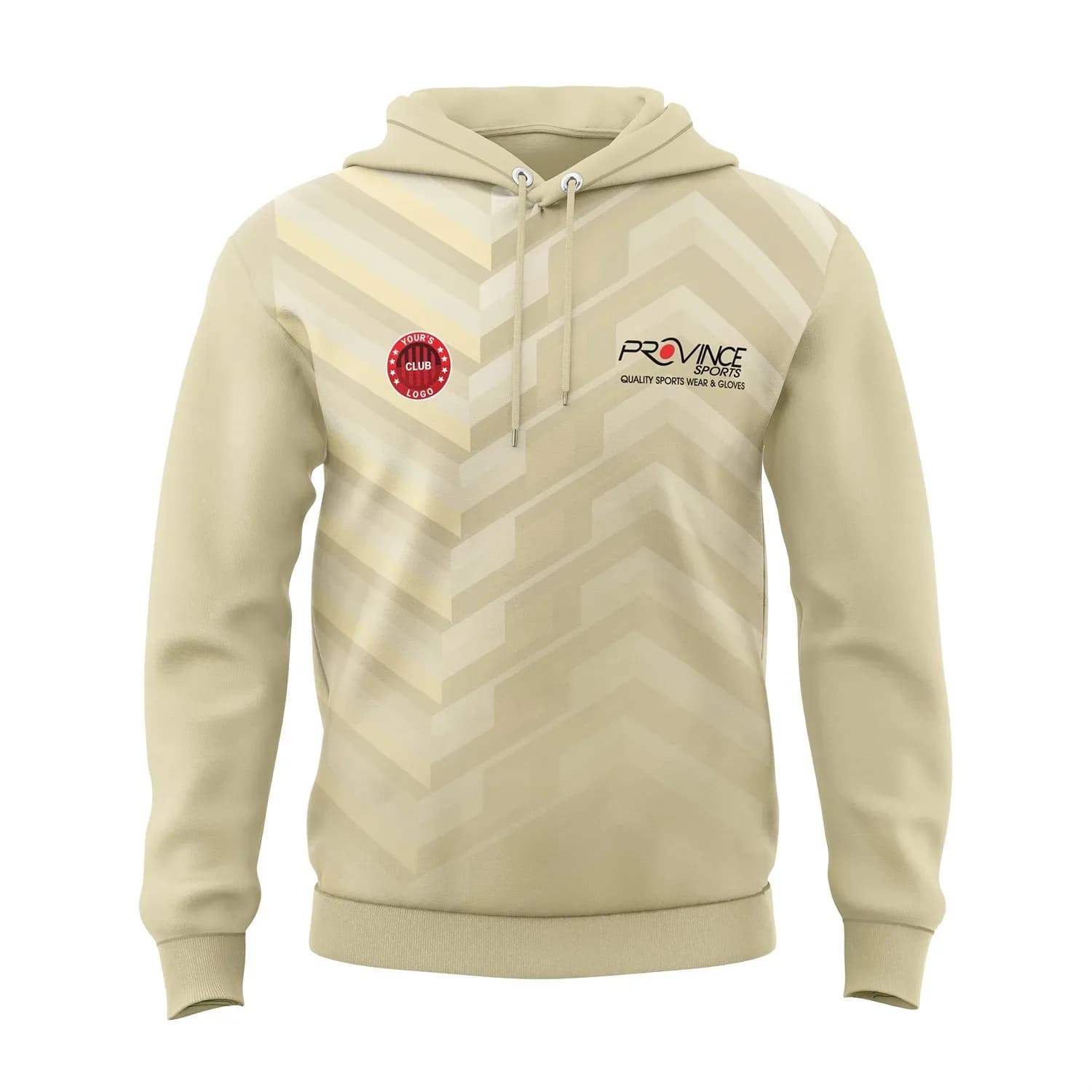 Beige Chevron Sublimated Hoodie