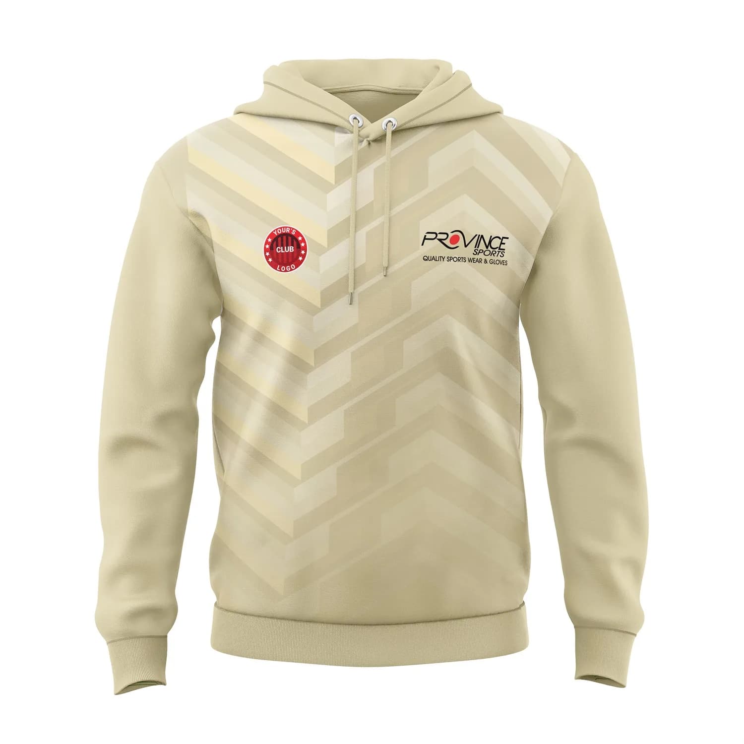 Beige Chevron Sublimated Hoodie