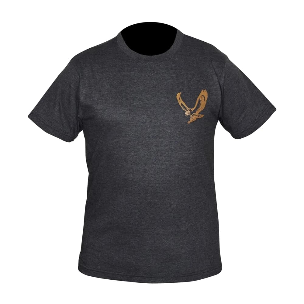 Charcoal Grey Golden Eagle Graphic Sublimated T-Shirt