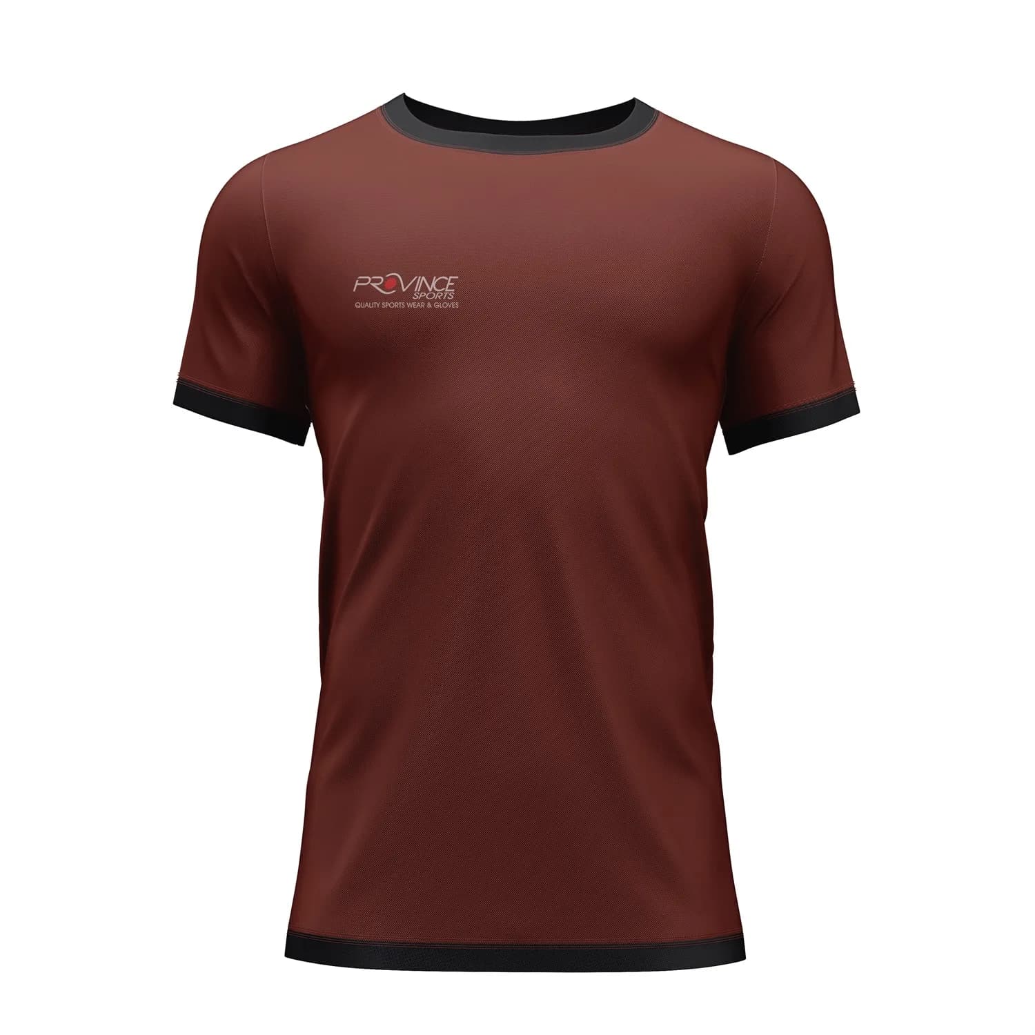 Maroon Black Trim Sublimated T-Shirt