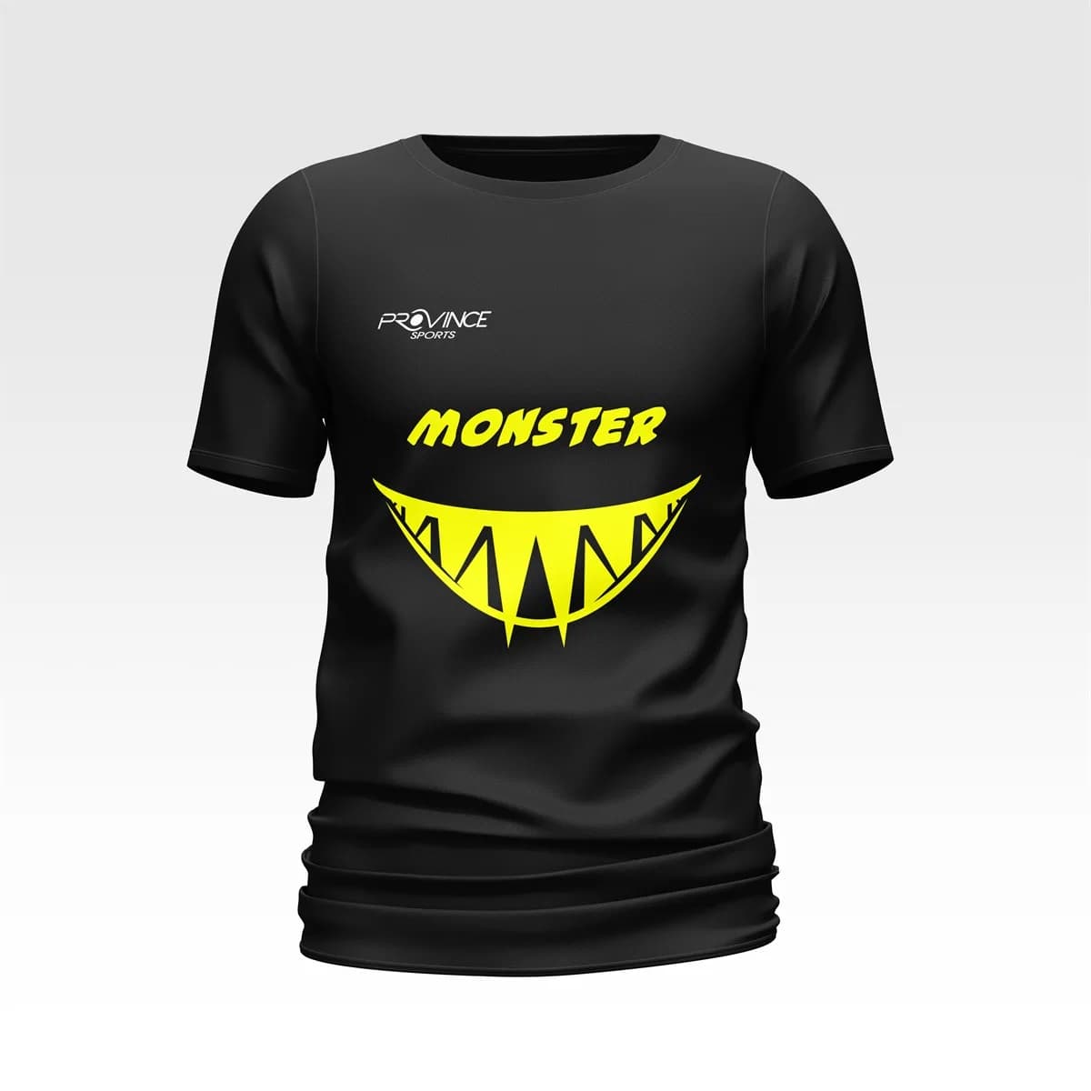 Black Monster Smile Graphic Sublimated T-Shirt