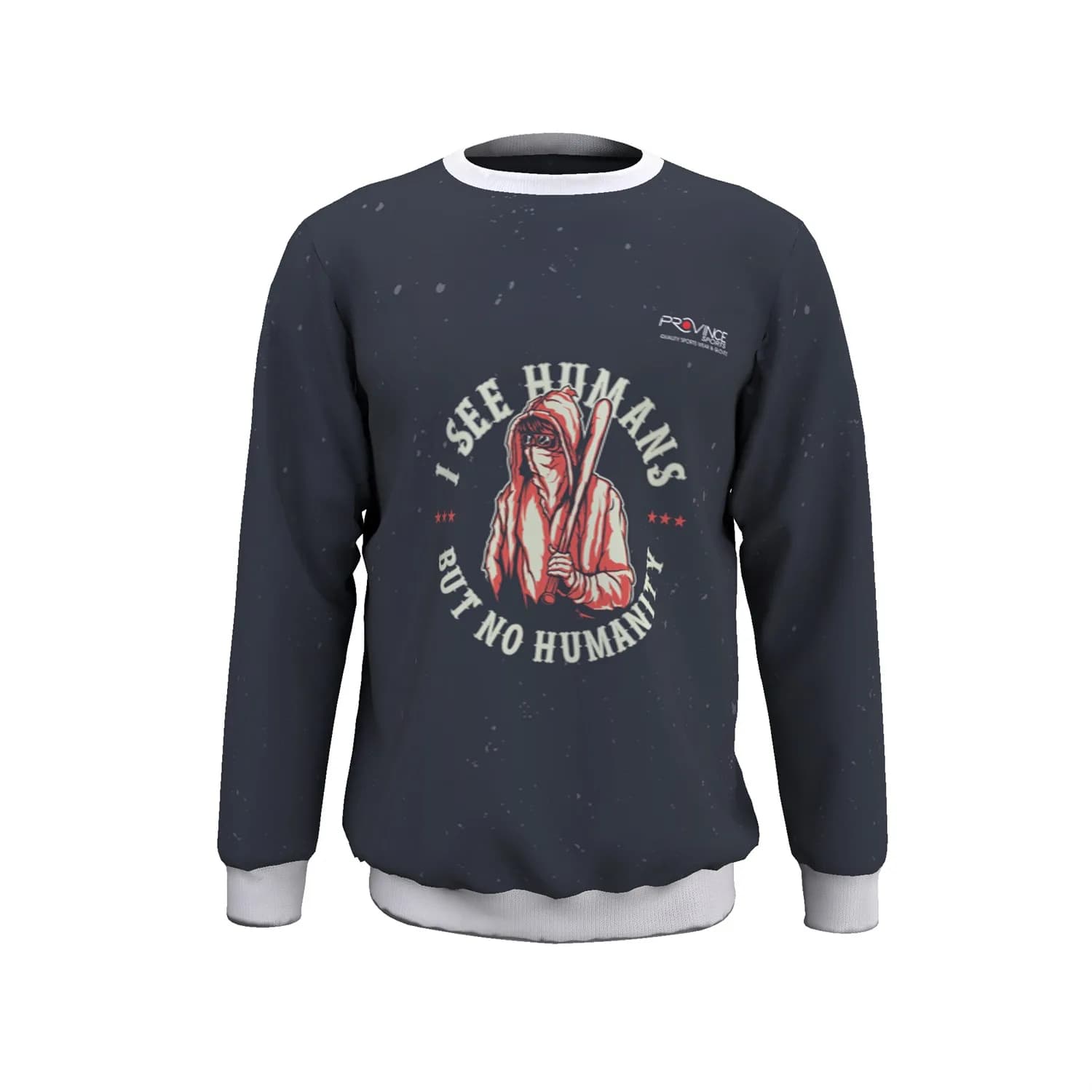 Dark Blue Humanity Graphic Sublimated Sweatshirt