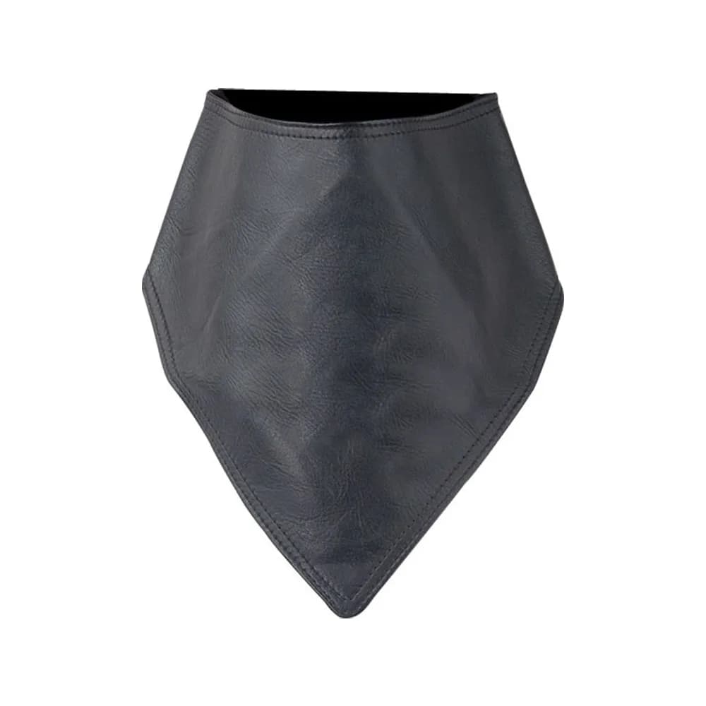 Black Leather Style Triangular Neck Warmer