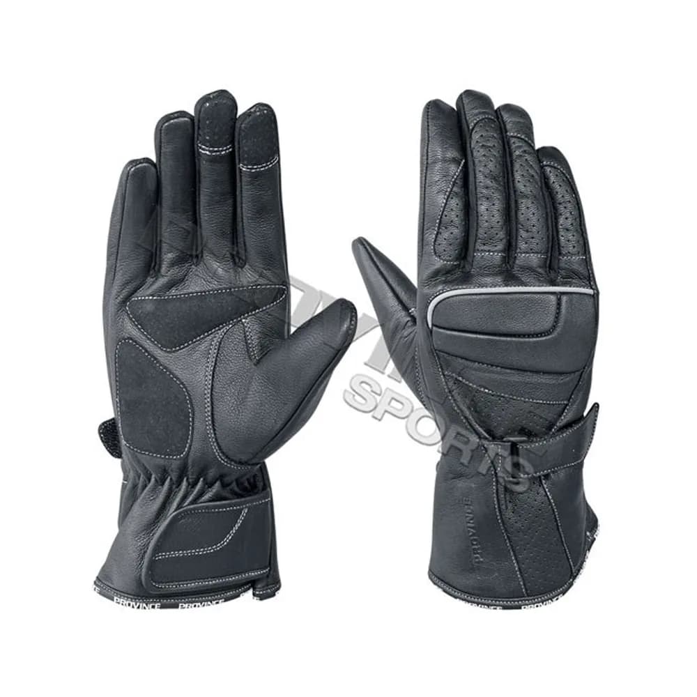 Men's Perforated Leather Touring Gloves
