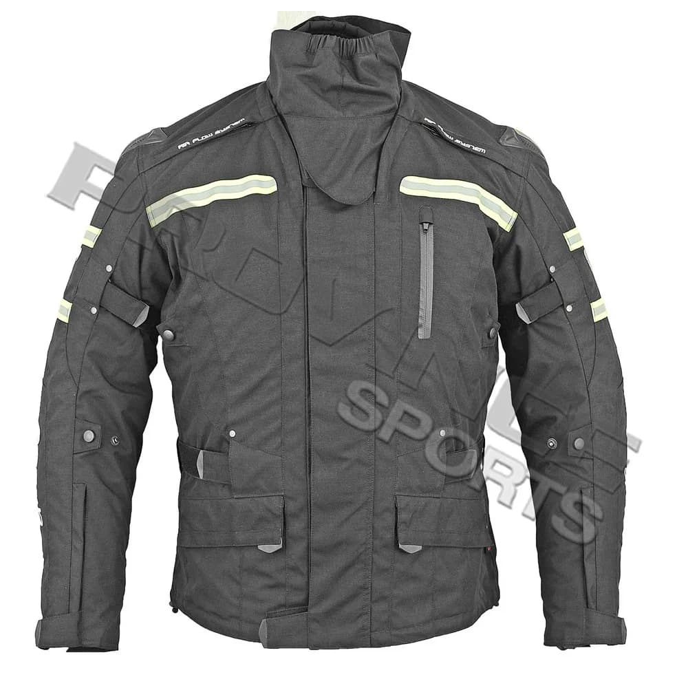 Black Textile Adventure Touring Motorcycle Jacket