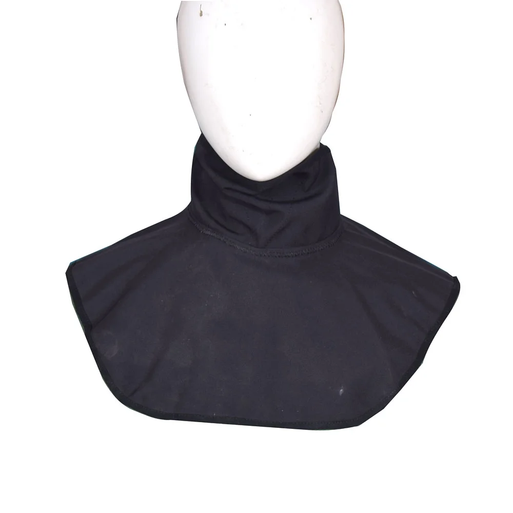 Black motorcycle neck gaiter with high neck coverage