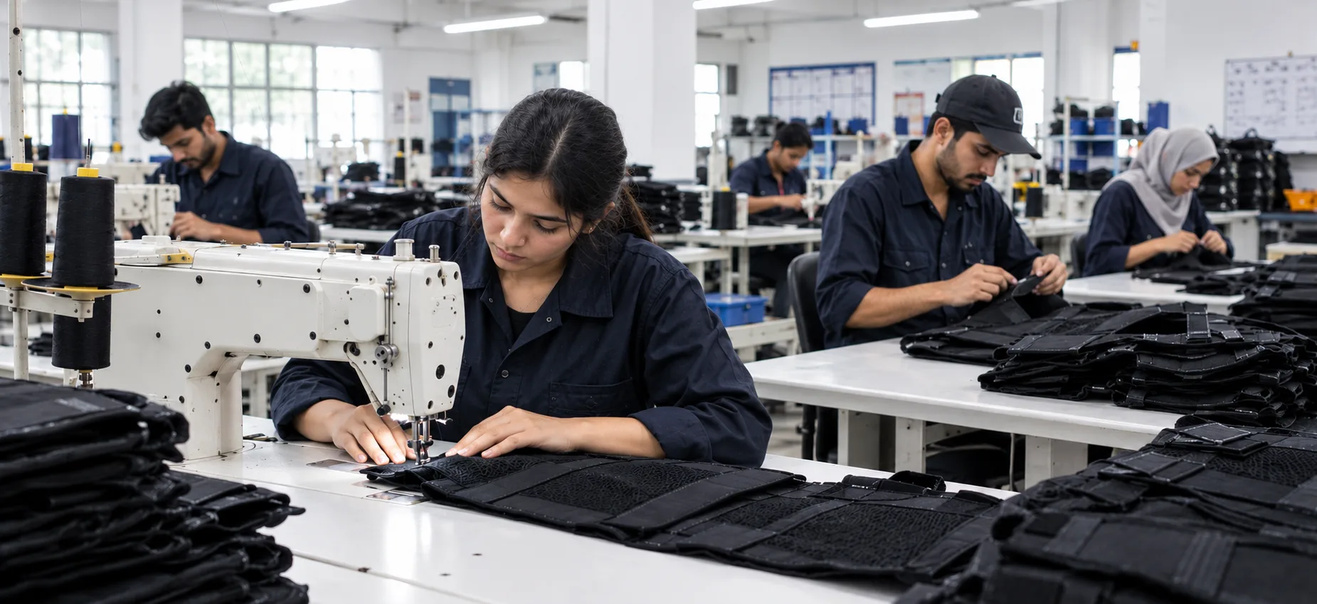 Stitching lines at the Province Sports facility